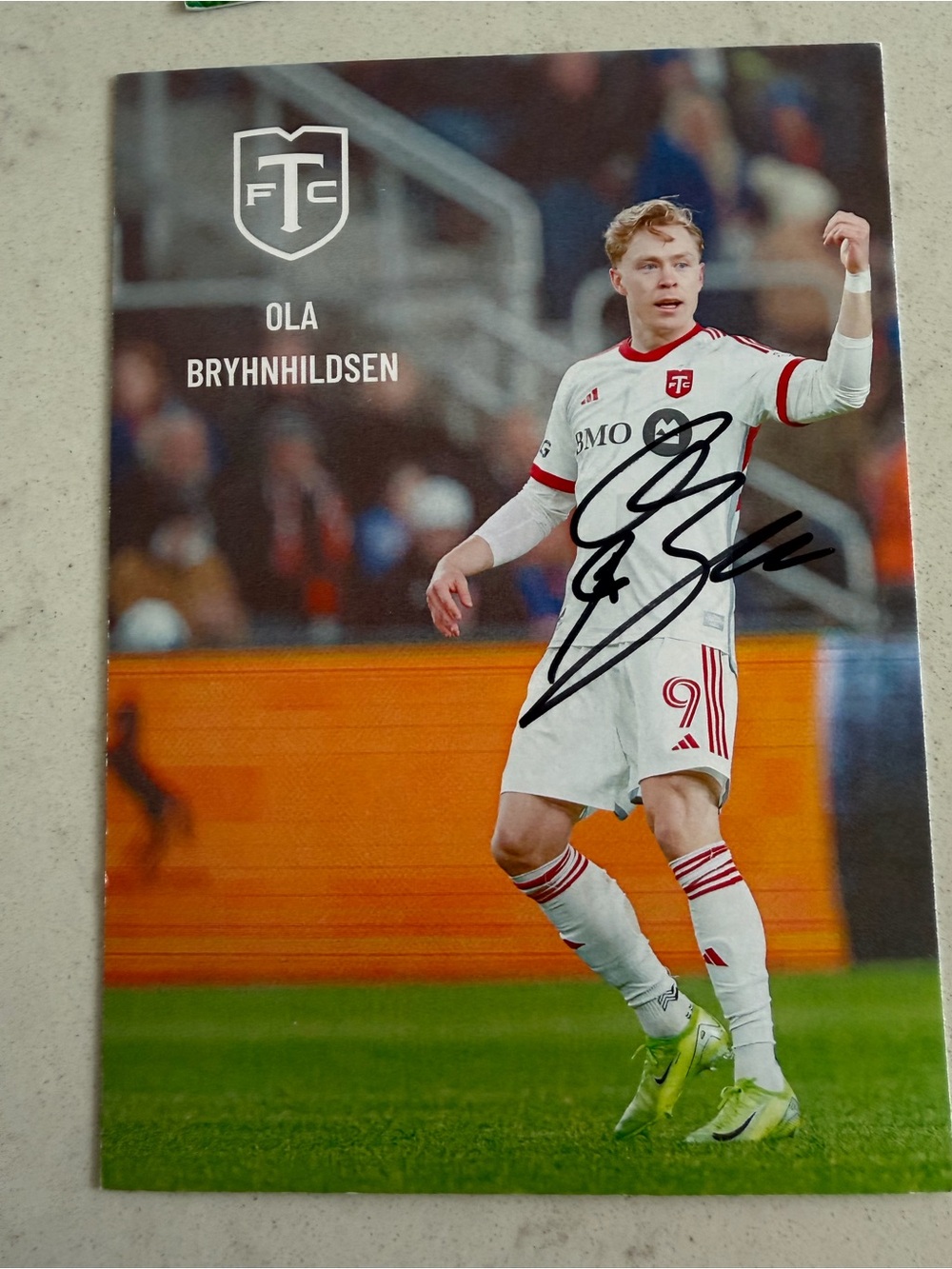 Ola Bryhnhildsen Toronto FC signed card